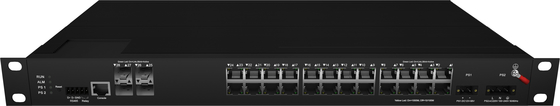 75 Serisi 2XSFP 24G Endüstriyel Ethernet Değiştiricileri Rak Montajlı 24 Port POE Değiştiricisi